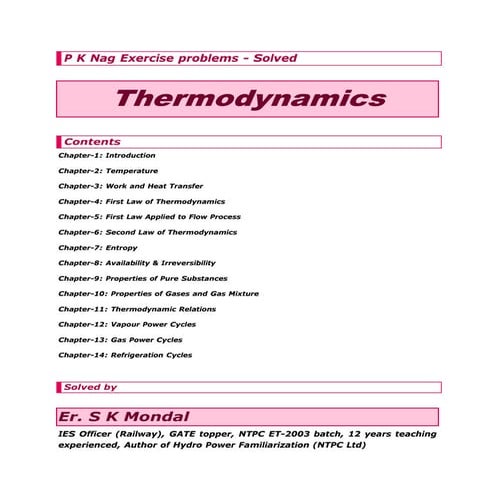  p-k-nag-solution thermodynamics by sk mondal
