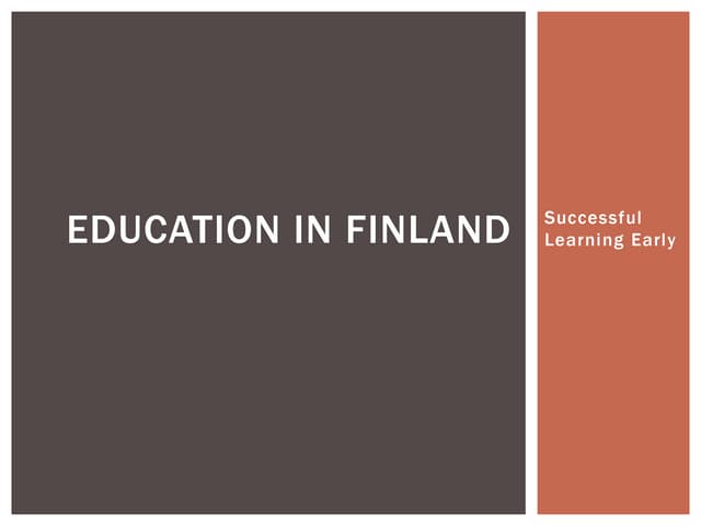 Education in Finland