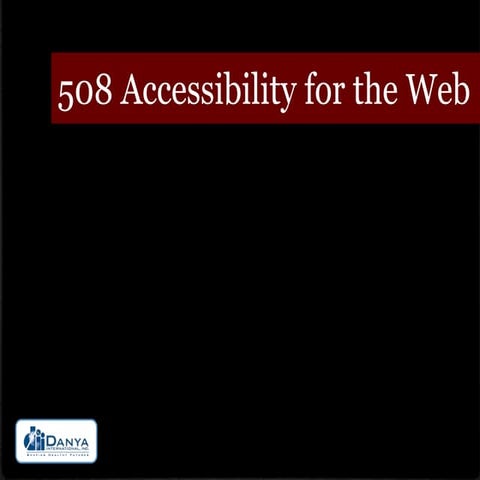 Section 508 Accessibility for U.S. Government Contractors