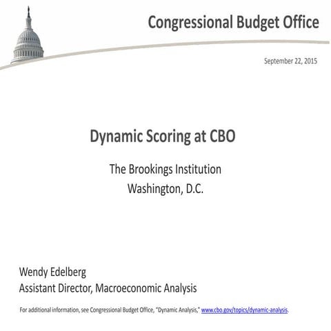Dynamic Scoring at CBO