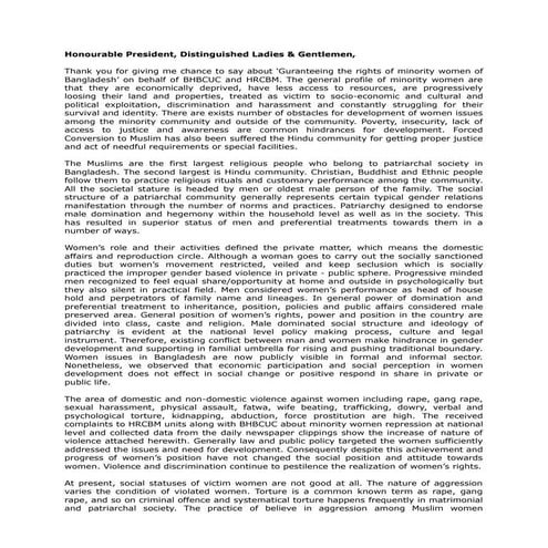 Synopsis of SANAM Report