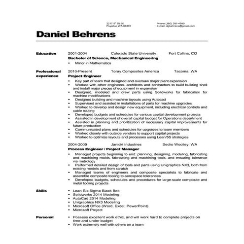 Paul Schroeder Resume 2017 | PDF
