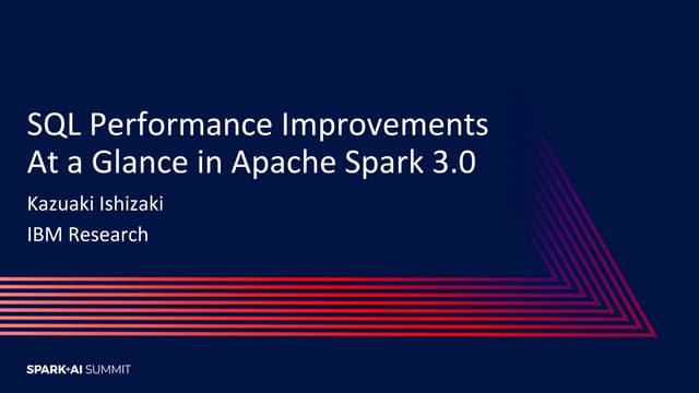 SQL Performance Improvements at a Glance in Apache Spark 3.0