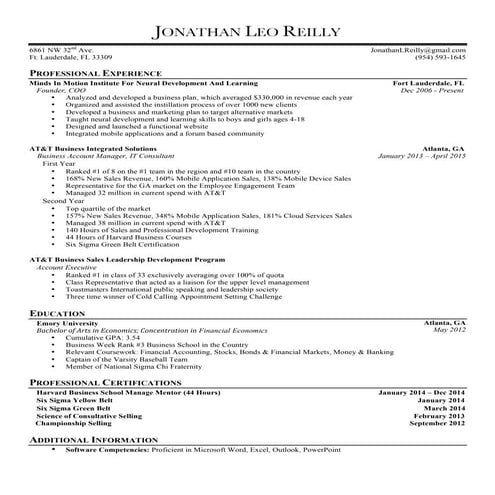 Jonathan Reilly Resume | PDF