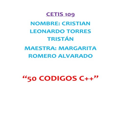 50 códigos c++