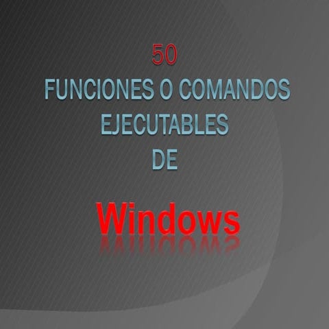 50 comandos de windows