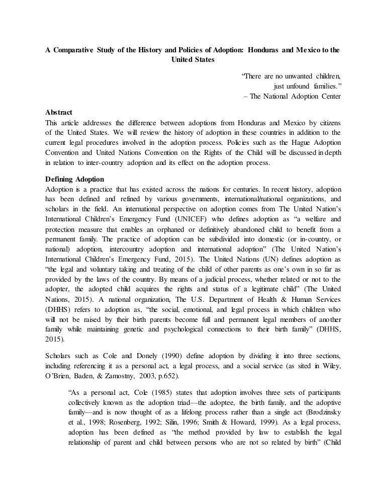 Research paper on adoption
