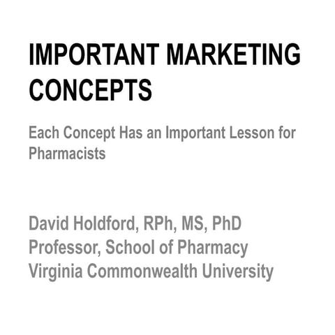 Chapter 2 Important Concepts in Marketing