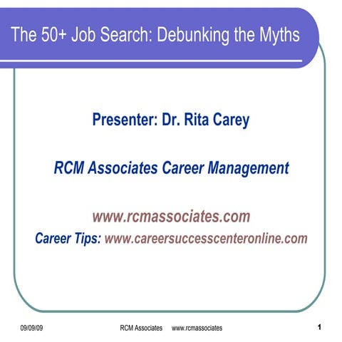 50+ Job Seekers:Debunking Myths