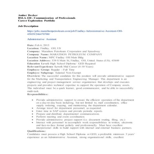 Career Exploration Portfolio