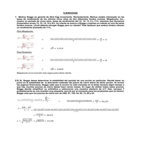 50 ejercicios estadistica