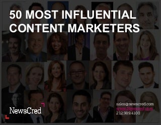 50 Most Influential Content Marketers