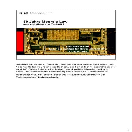 50 Jahre Moore's Gesetz