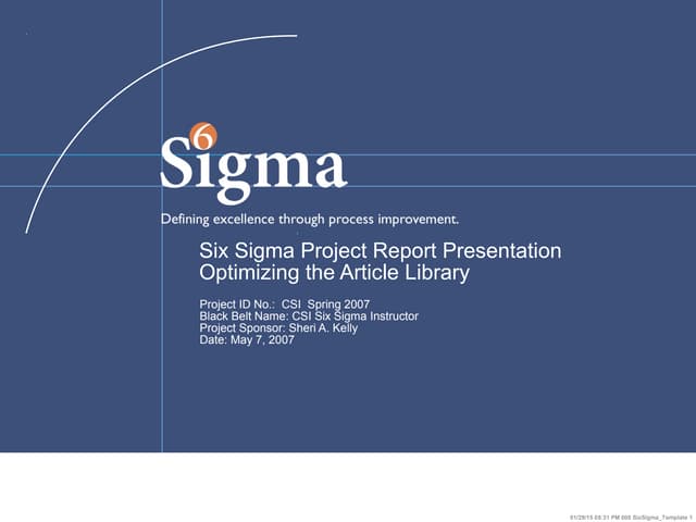 Six Sigma Presentation Storybd 07 M...