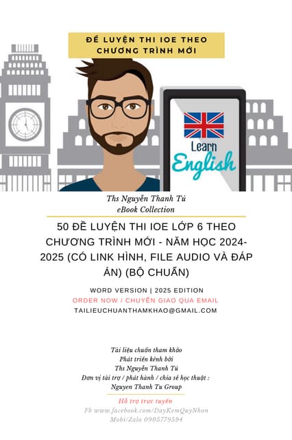 50 ĐỀ LUYỆN THI IOE LỚP 6 THEO CHƯƠNG TRÌNH MỚI - NĂM HỌC 2024-2025 (CÓ LINK ...