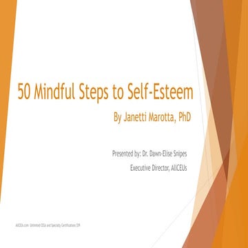 50 mindful steps to self esteem