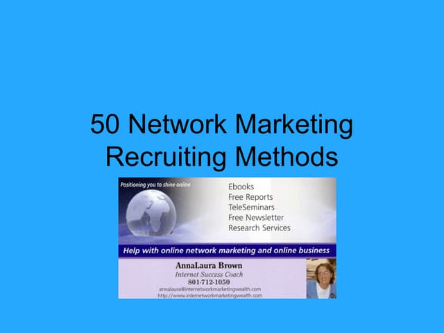 50 Network Marketing Recruiting Met...