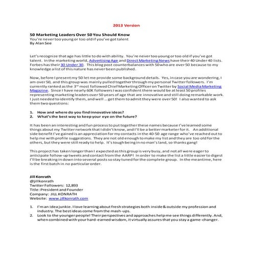 50 Marketing Leaders Over 50 You Should Know