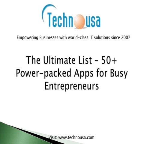 50+ power packed apps for busy entrepreneurs