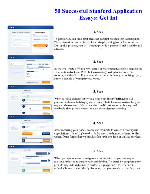 50 Successful Stanford Application Essays Get Int | PDF