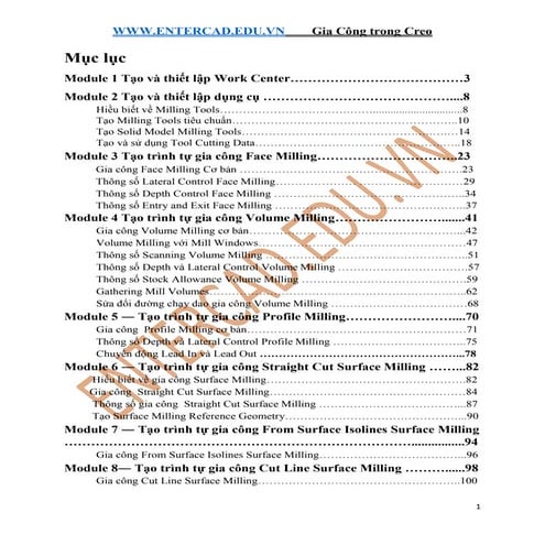 Hướng dẫn gia công trên Creo