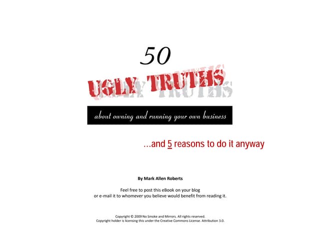 50 ugly truths about starting your own business, and why you should do it anyway