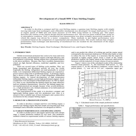 50 watt sterling engine