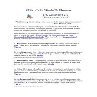 50 ways to use video  in the englis...