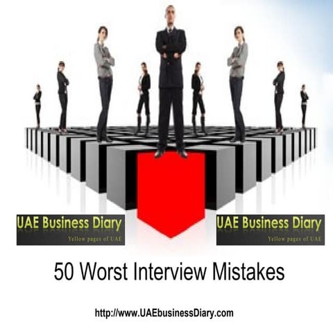 50 Worst Interview Mistakes