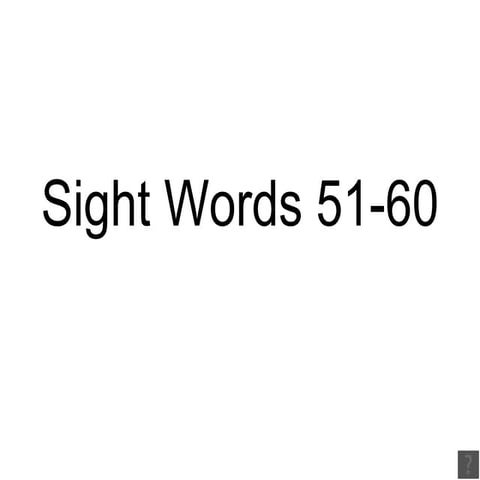 51 60  book 1  sight words