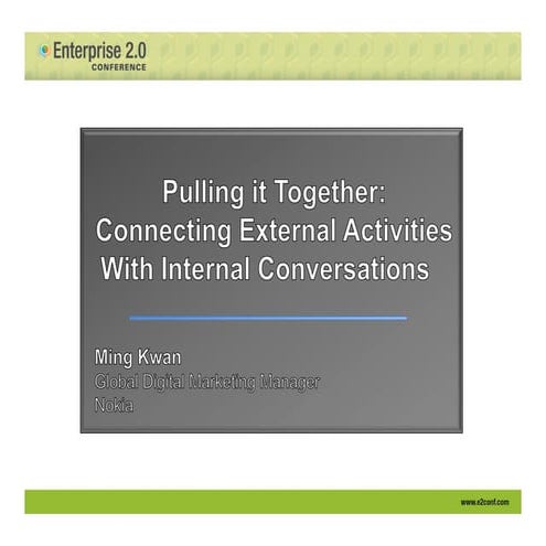 Pulling It Together: Connecting External Activities With Internal Conversations