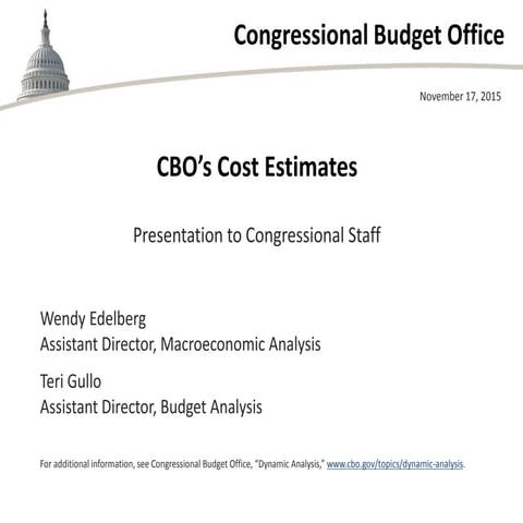 CBO’s Cost Estimates