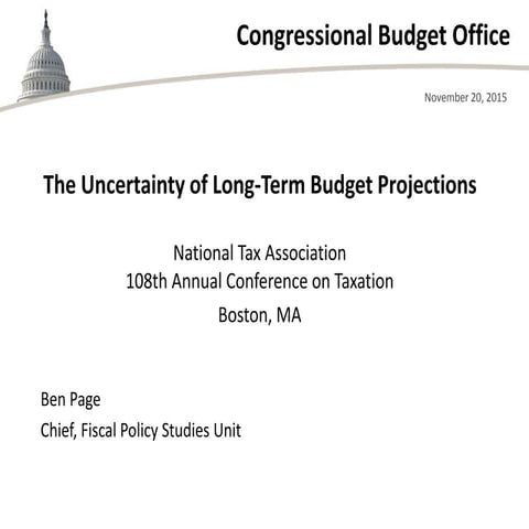 The Uncertainty of Long-Term Budget Projections