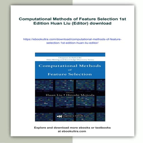 Computational Methods of Feature Selection 1st Edition Huan Liu (Editor)
