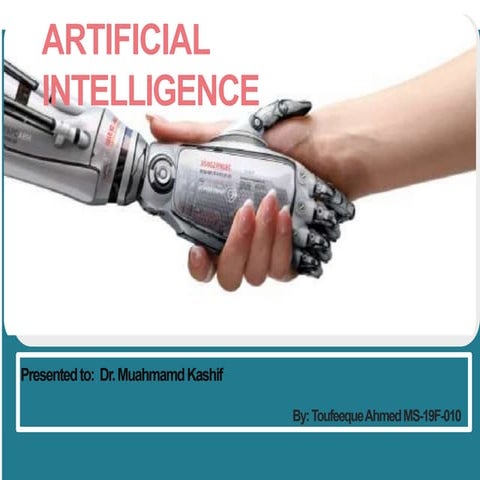 ARTIFICIAL INTELLIGENCE ppt. | PPTX