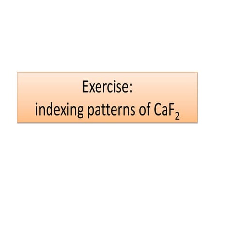 5 10a exercise_index the patterns of ca_f2_ex on saed | PPTX