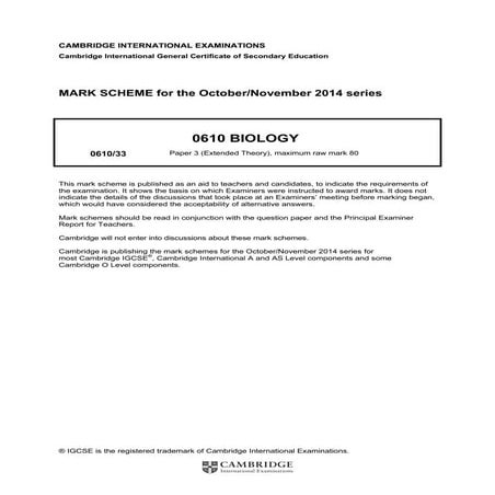 IGCSE Biology (0610) syllabus for the year 2023-2025 | PDF