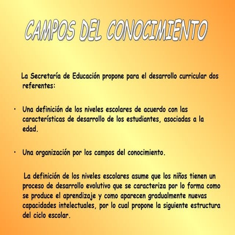 CAMPOS DEL CONOCIMIENTO