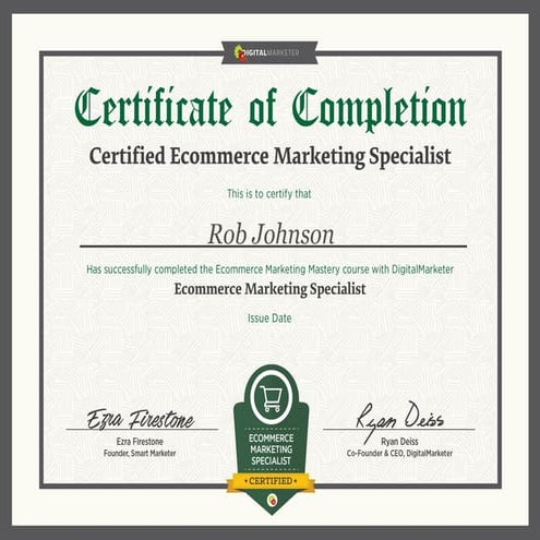 e commerce certificate | PDF