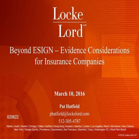 Beyond ESIGN – Evidence Considerations for Insurance Companies