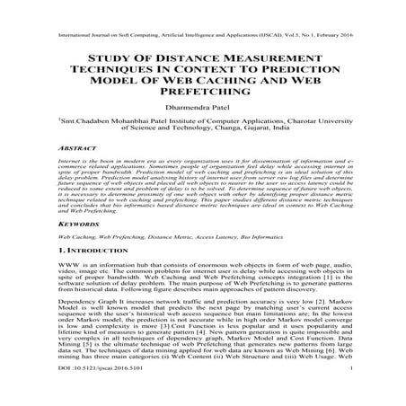 Study of Distance Measurement Techniques in Context to Prediction Model of We...