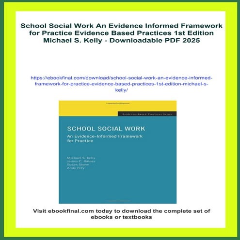 School Social Work An Evidence Informed Framework for Practice Evidence ...