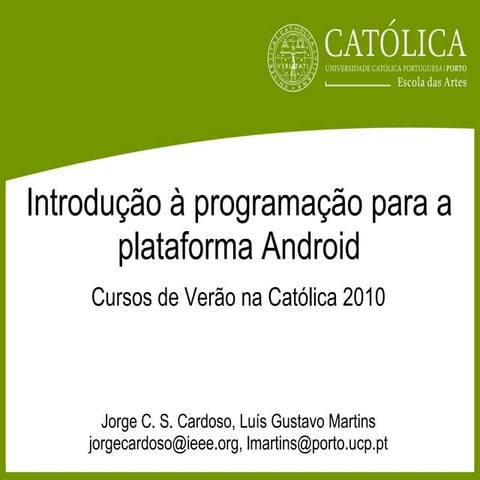 Introdução à programação para Android