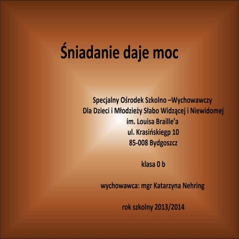Śniadanie Daje Moc | PPT