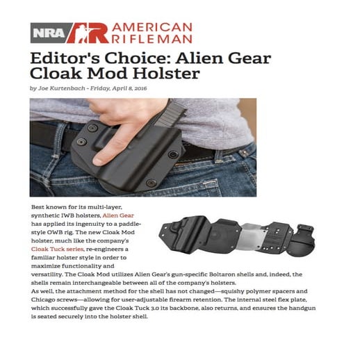 Cloak Mod in American Rifleman