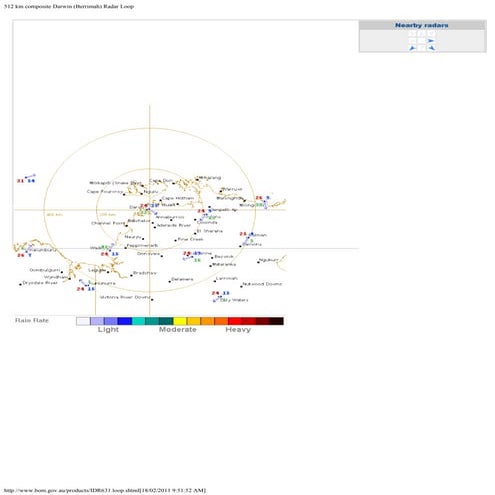 512 km composite darwin (berrimah) radar loop 18.2.11 7.57cst no 3 | PDF