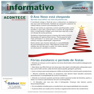 Informartivo SindicoNet - Edição 07