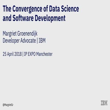 The convergence of Data Science and Software Development