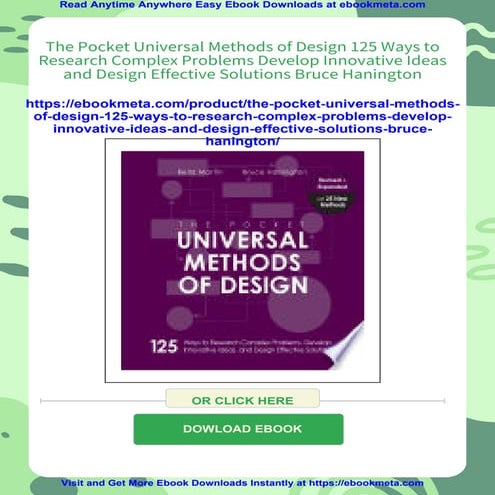 The Pocket Universal Methods of Design 125 Ways to Research Complex Problems ...