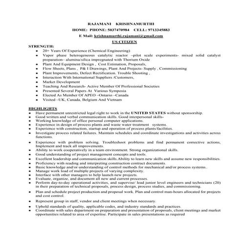 Dr Rajamani Resume-11162015